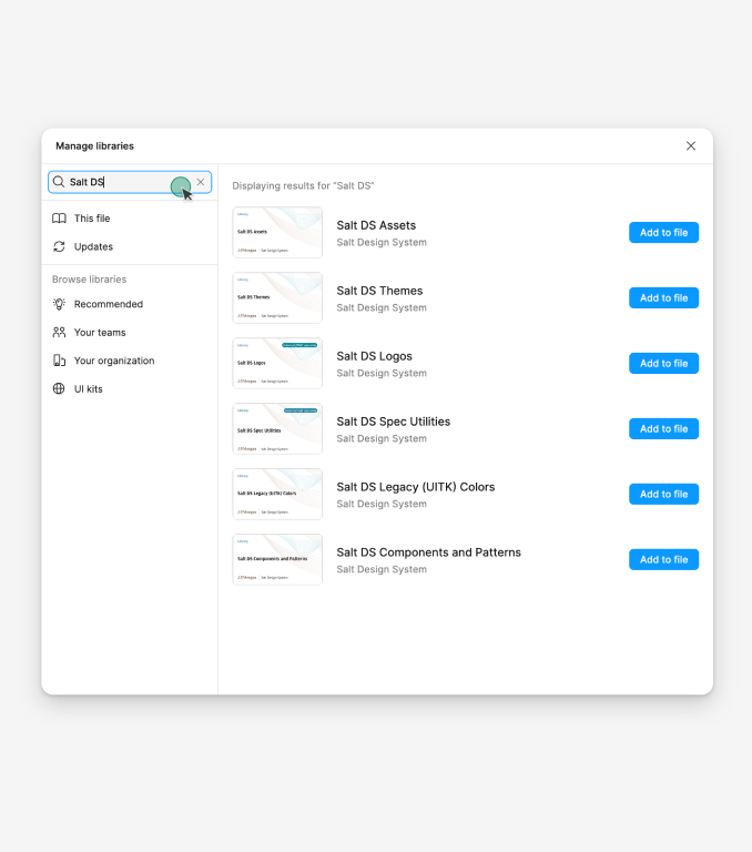 Screenshot of the Figma's contextual panel for Salt's Button component