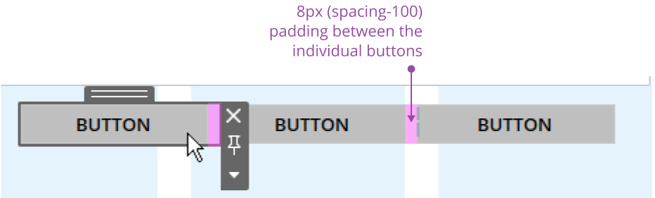 Vertical button padding