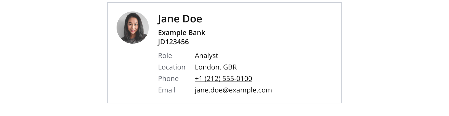 Contact Details Embedded in a Card