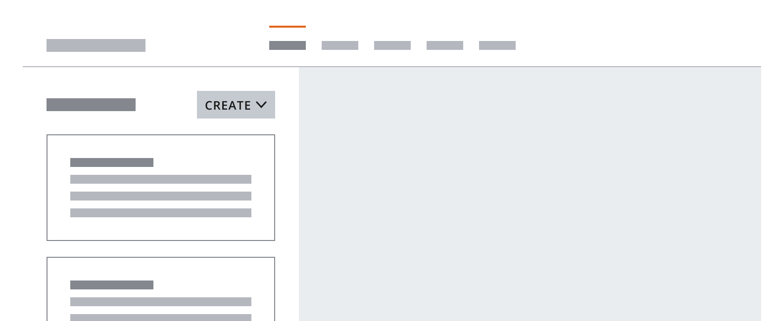 Menu button within a page