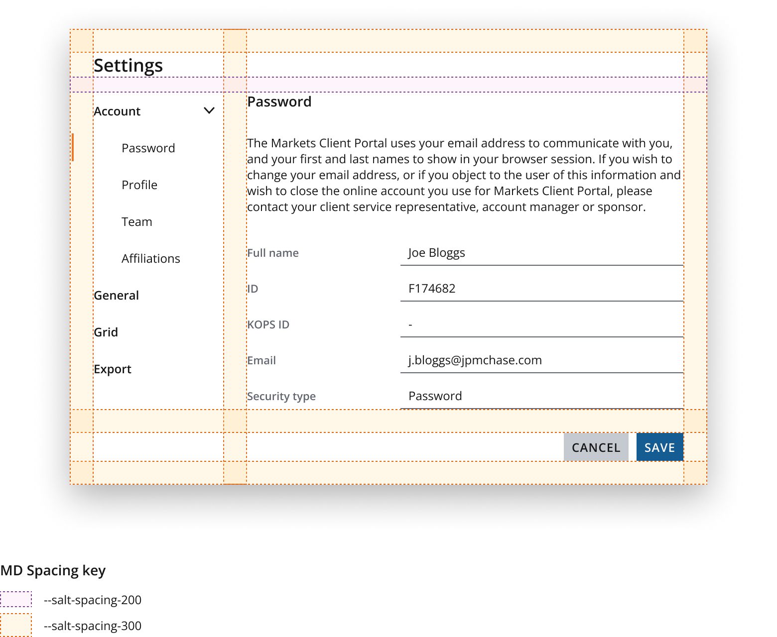 Example showing a preferences dialog's layout construction.